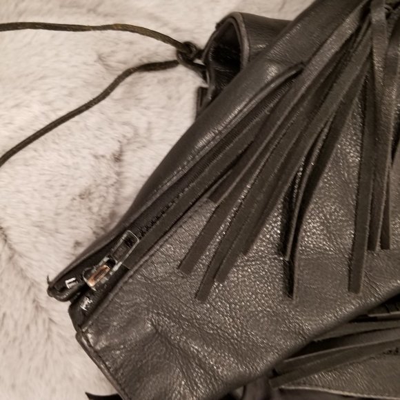 FMC Red Rose Leather Fringe Ladies Jacket - Picture 5 of 8